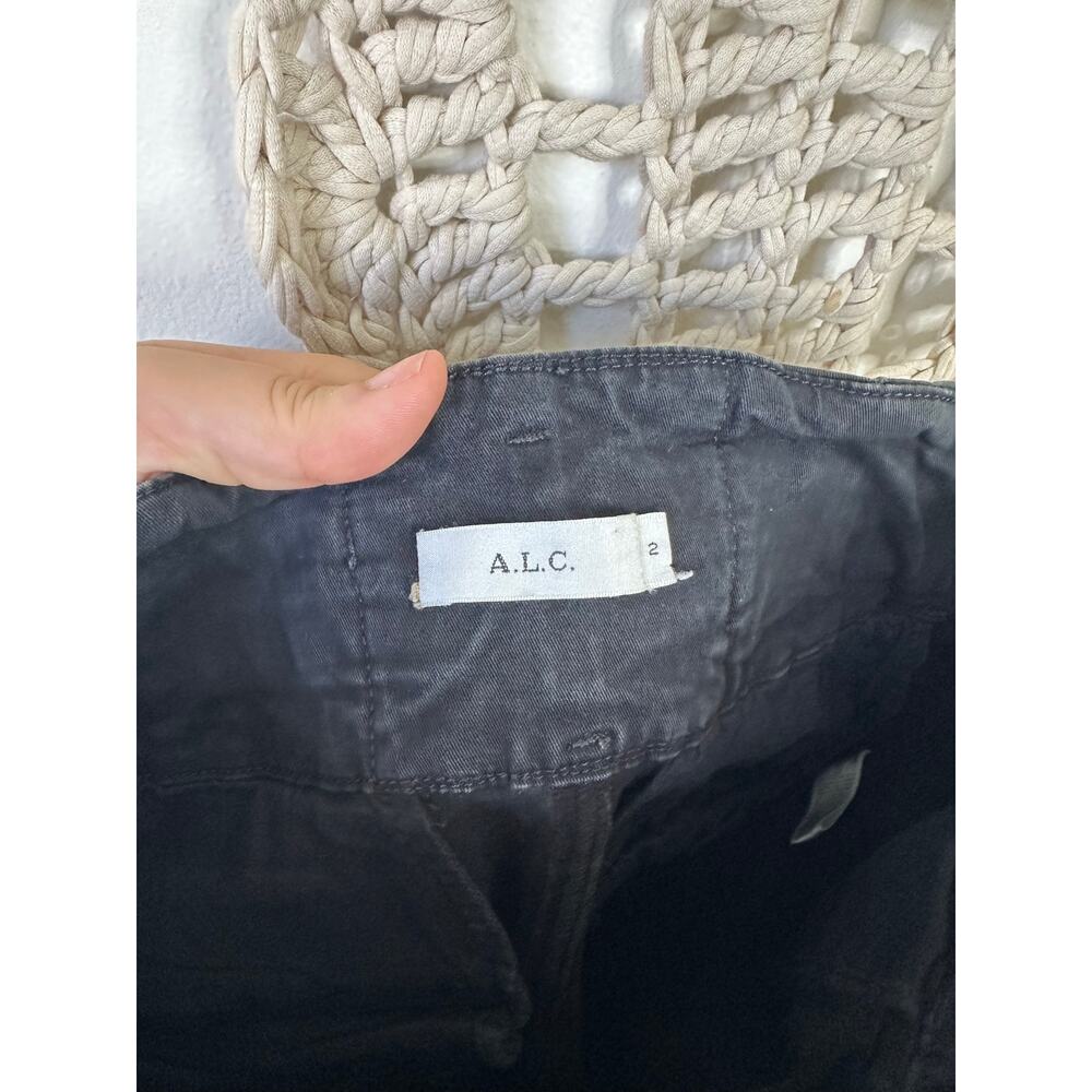 A.L.C Rowan Moto Zipper Button Fly High Rise Skinny Pants Size 2 - Picture 4 of 5